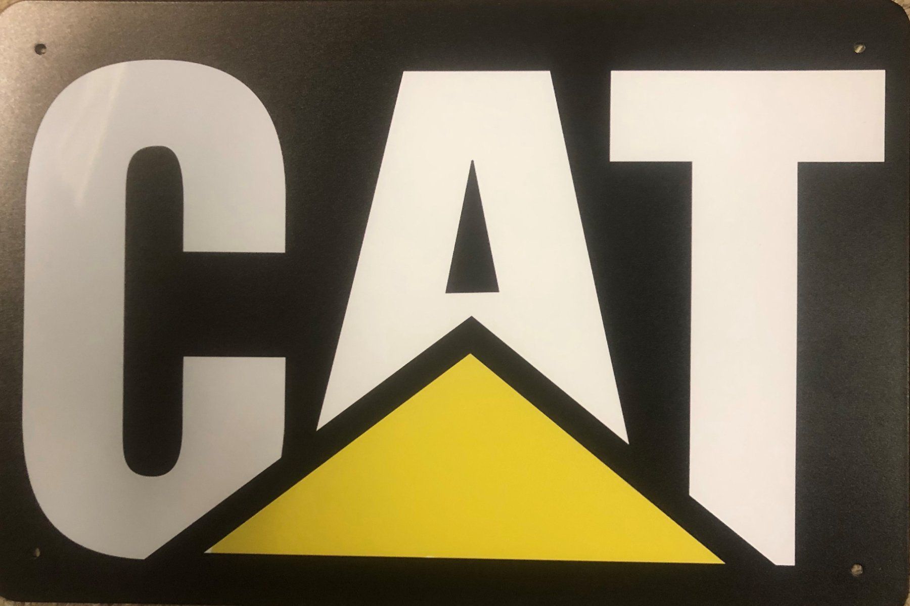 Insegne: CAT Blechschild Baumaschine Kran Bagger Bohrer Radlader – Nuovo e nell'imballaggio originale da Dättlikon venduto da easythings