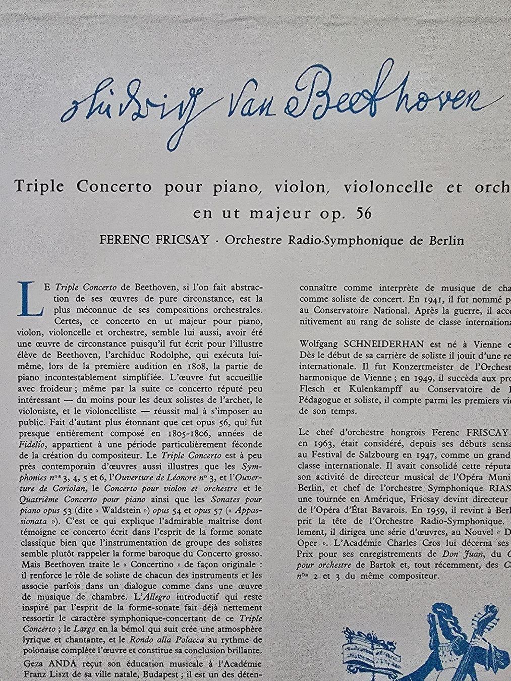 Schallplatten: Beethoven Triple Concerto pour violon...prestige – Gebraucht aus Hedingen von mickway 1