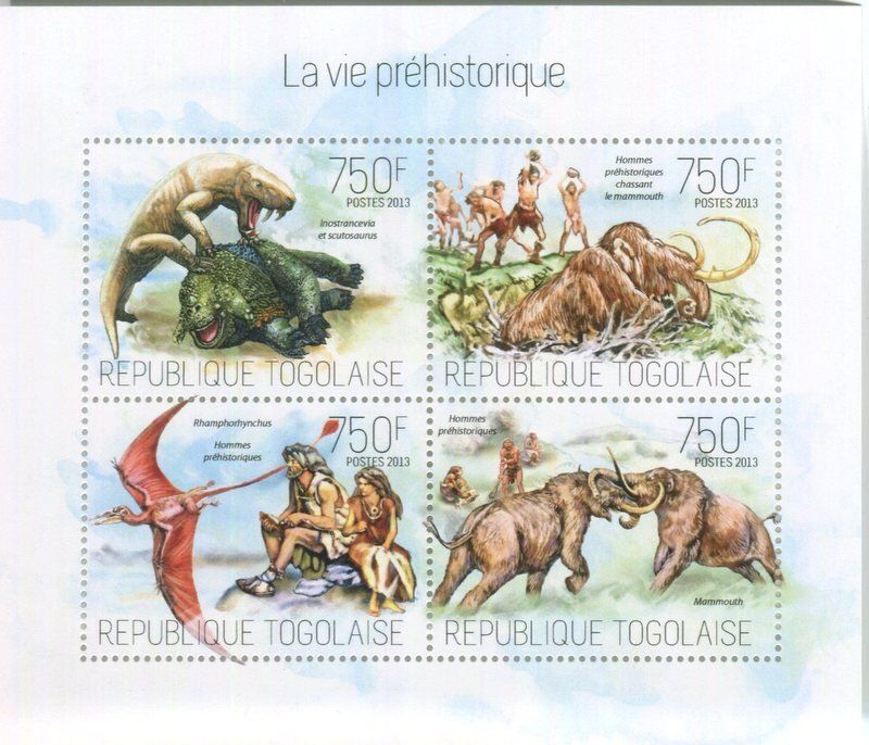 Tutti i francobolli: Block "Mammut, Dinosaurier". Togo – Nuovo e nell'imballaggio originale da Basel venduto da Butsch5