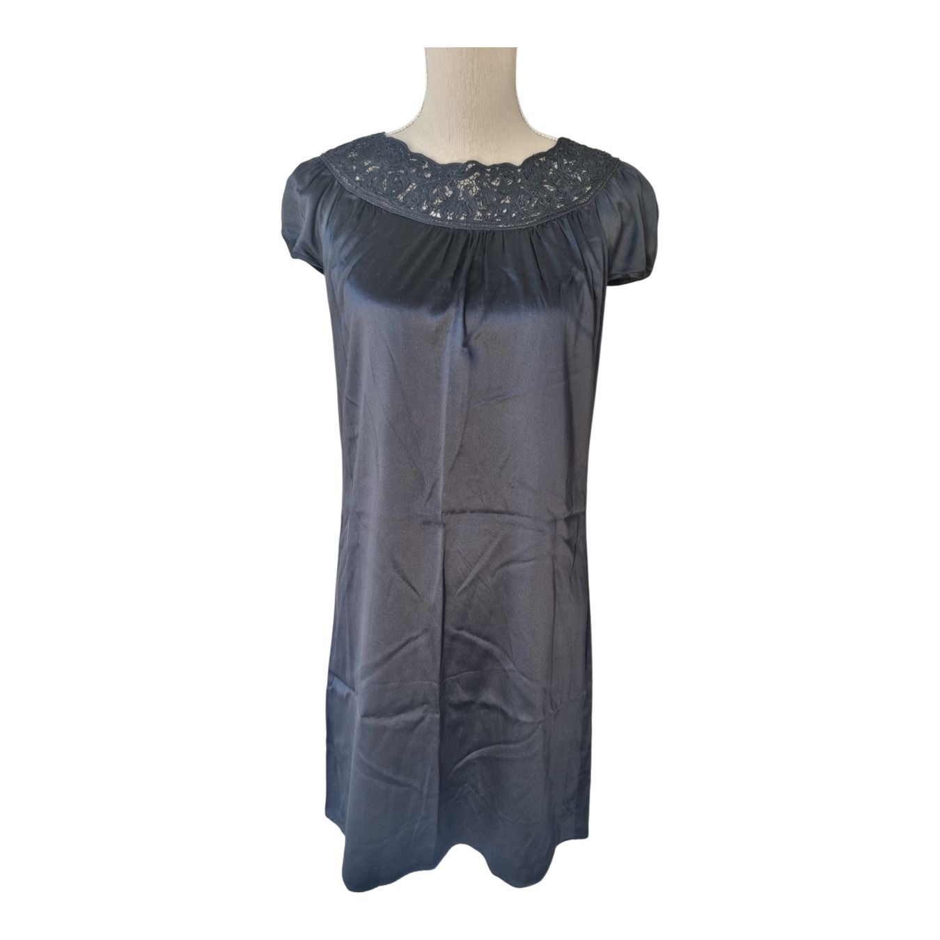 Vestiti: 100% Seidenkleid mit Spitze schwarz Gr.S – Nuovo (secondo la descrizione) da Champlan venduto da acr_kkd5 1