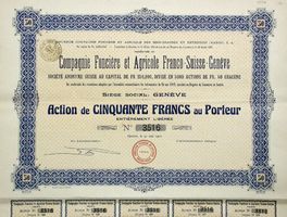 Compagnie Foncière et Agricole Franco-Suisse, Genève - 1912