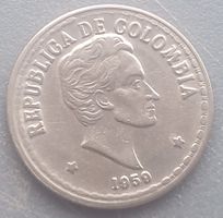 KOLUMBIEN - COLOMBIA - 20 CENTAVOS 1959 IN MUENZKARTON - GEB