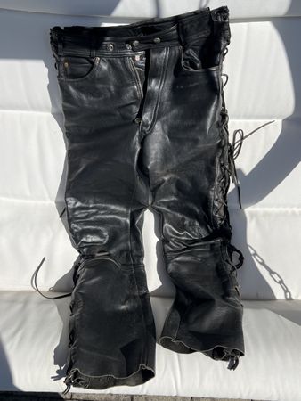 Echte Vintage Coole Harro Biker Lederhose Gr. 42