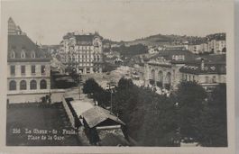 LA CHAUX-DE-FONDS - Place de la Gare - Tram - 1931