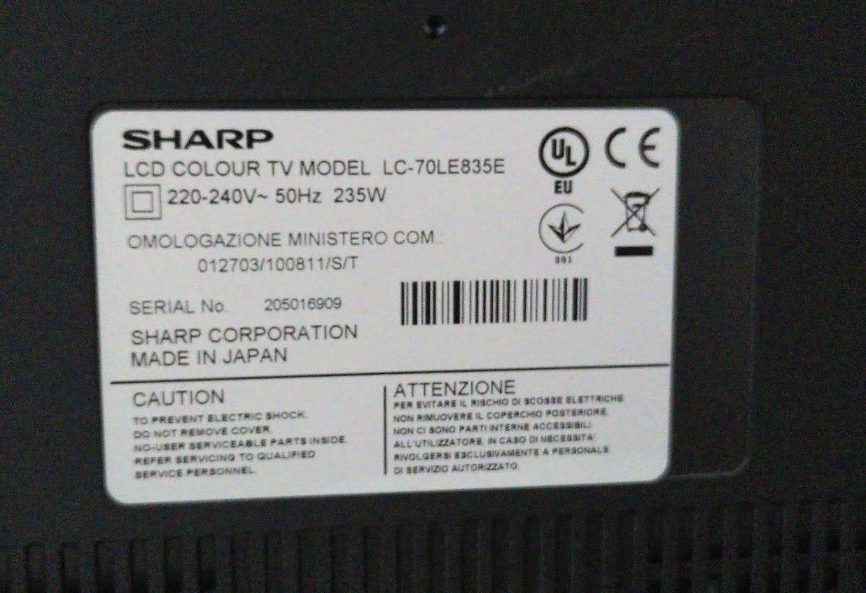 Sharp Appareils TV: Sharp Fernsehbildschirm (Model: LC-70LE835E) – Neuf (Voir description) à Zürich par sar_7qmm 1