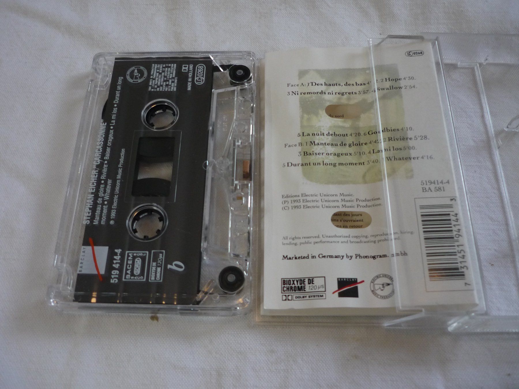 Musicassette: MC Kassette CH POP - Stephan Eicher - Carcassonne – Usato da Beringen venduto da Flatretriever 2