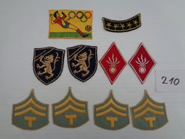 10 verschiedene Stoff-Patch Aufnäher