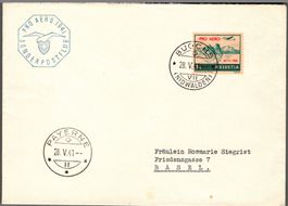 CH - Flugpost - Sonderflug - SF 41.1a - ZSt - Deutsch