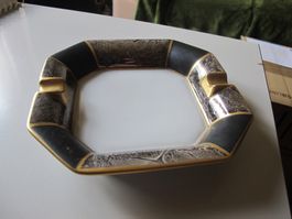 Aschenbecher Limoges Frankreich Design Ghilardi Handgemalt