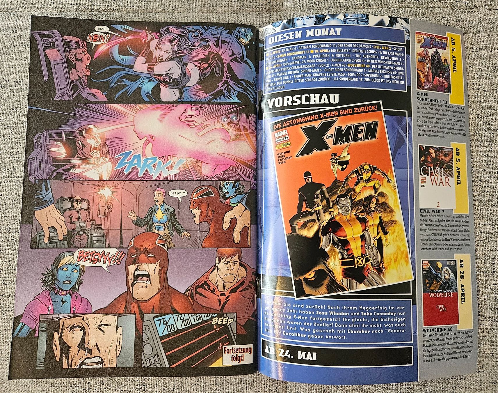 Fumetti: X-Men Comic Heft Nr. 76, Mai 2006, Marvel Comics – Usato da Bellach venduto da RE-NA 2