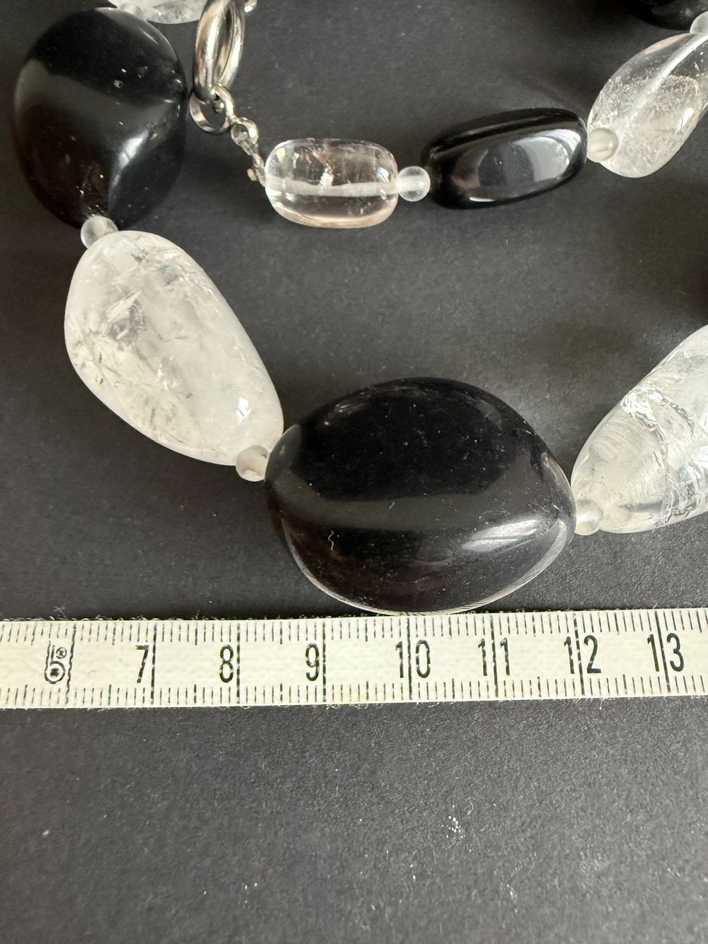 Onyx Catenine: Bergkristall und Onyx Kette – Usato da Spiegel b. Bern venduto da Rogger72 5