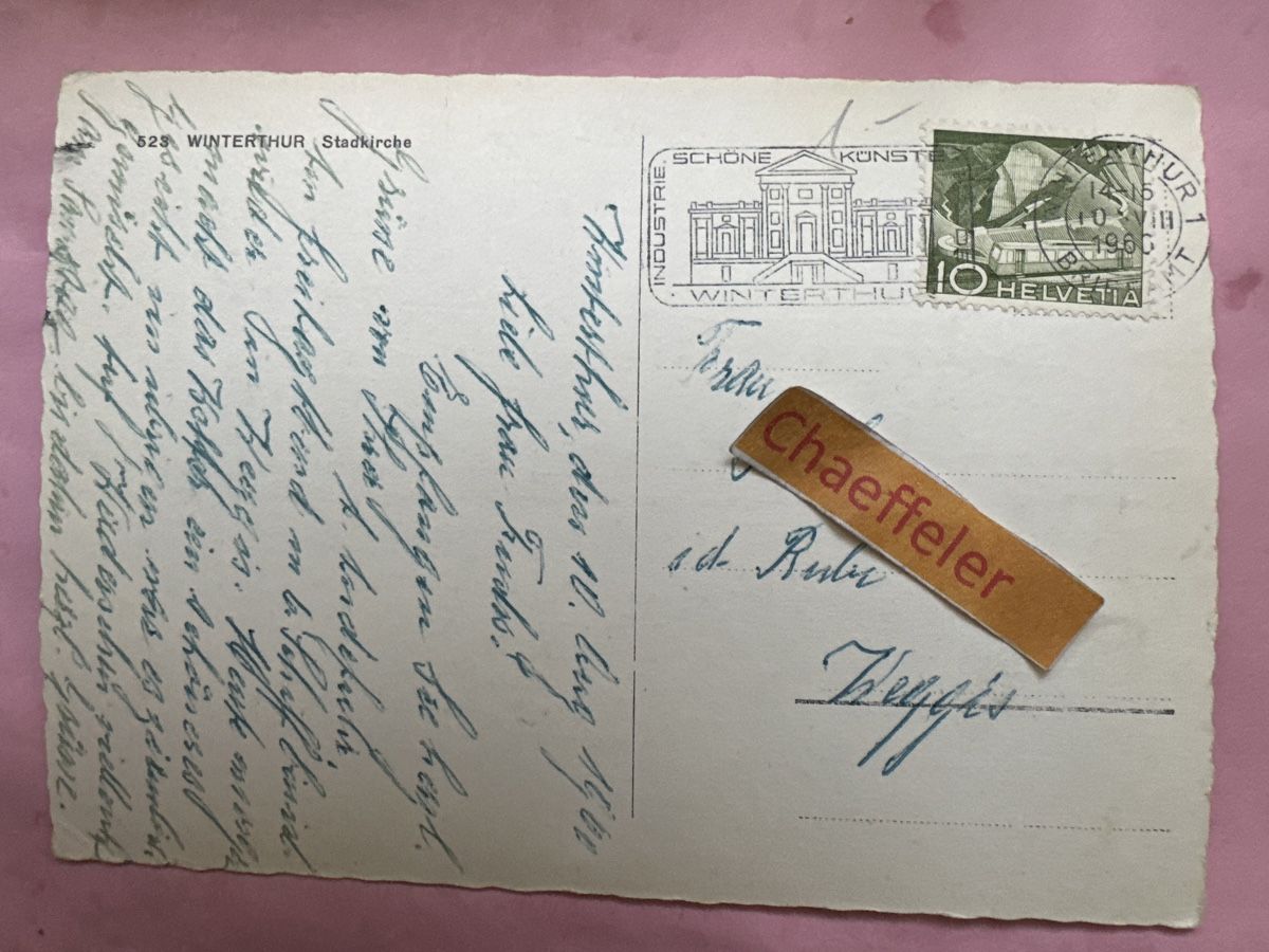 Cartes postales: 1960 523 Winterthur  – D'occasion à Zürich par Chaeffeler 1