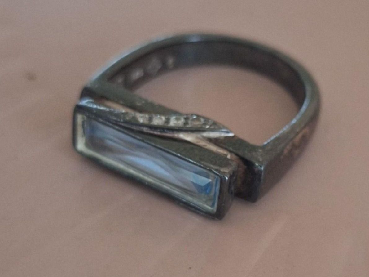 Anelli: Atelier Silberring Einzelstück.mit.Aquamarin 925 – Usato da Kerzers venduto da ExpressoTerreno