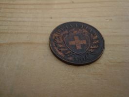 (D1) Départ 1 CHF 2 Rappen 1914