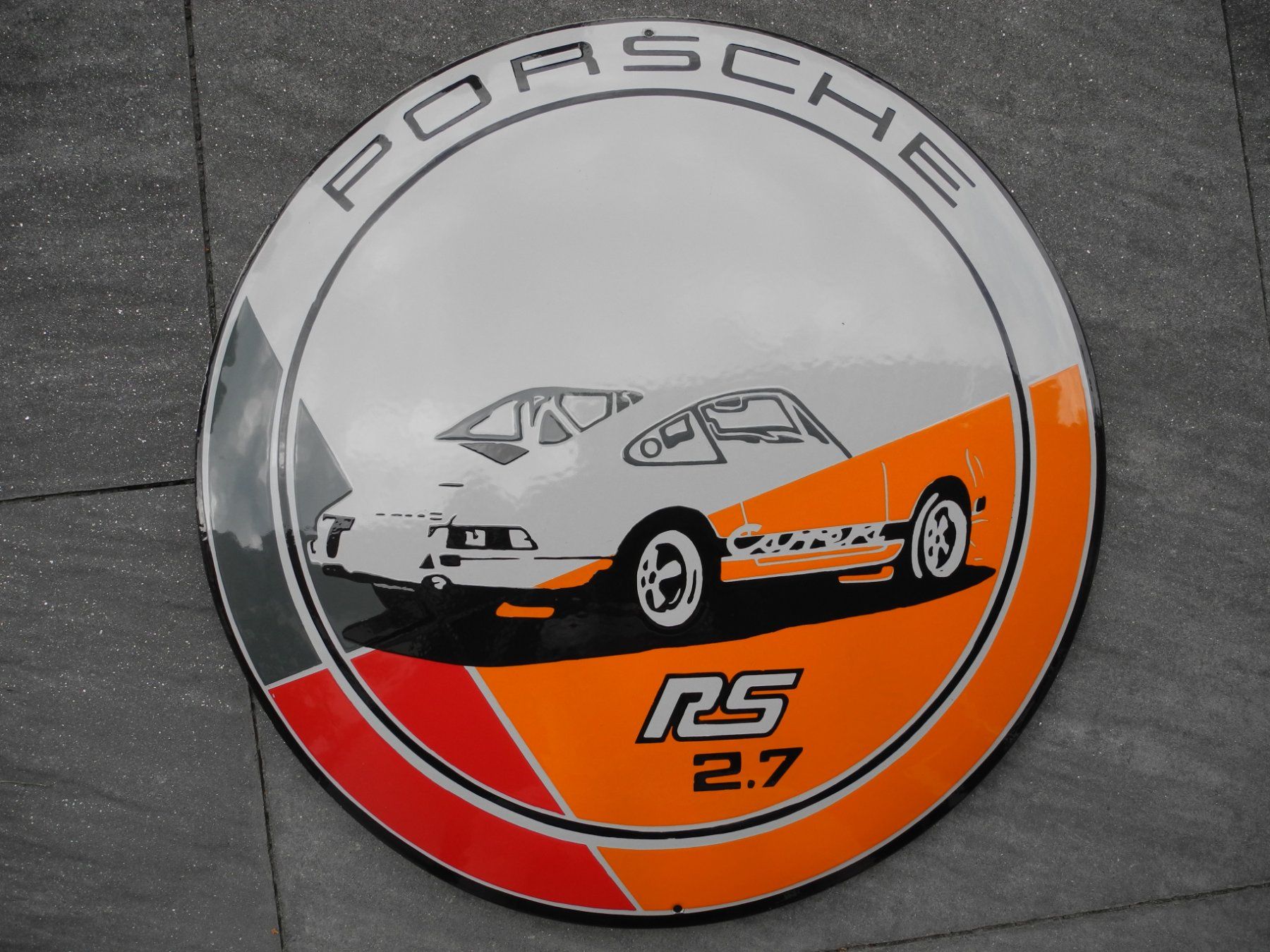 Porsche Insegne: GROSSES PORSCHE EMAILSCHILD – Usato da Reinach AG venduto da Huckleberrysix