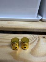 Ventilkappen Kolben Design goldfarben 2 Stück neuwertig