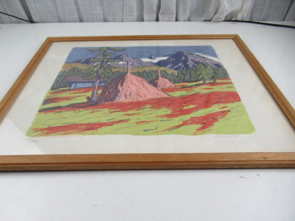 Grafica & Litografie: Lithographie im Wechselrahmen – Usato da Flums venduto da Flumsantik 4