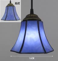 Lampe suspendue vintage en pierre de  verre Style  Tiffany