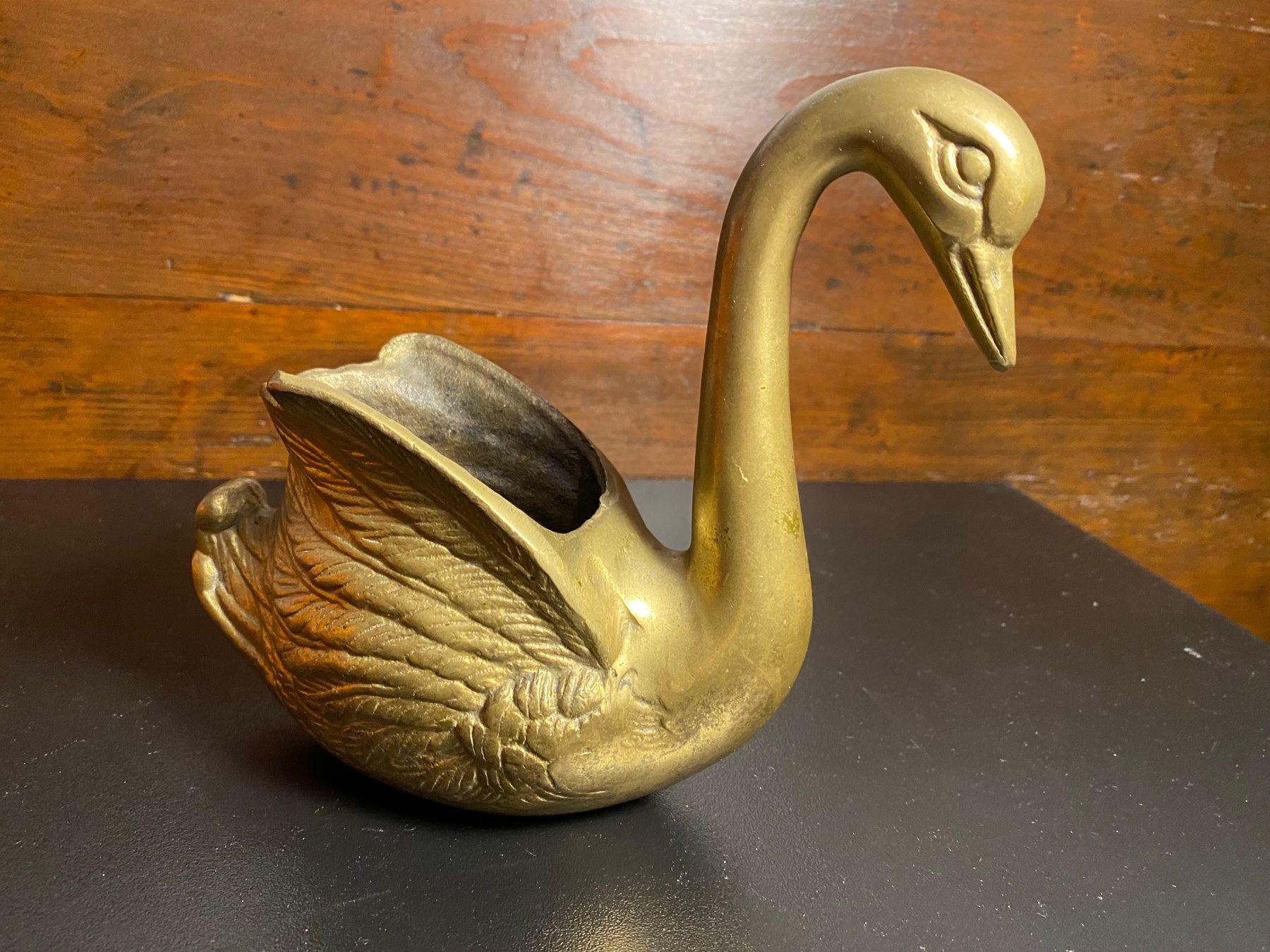 Statuette: Vintage Klassiker: Messing Schwan und Fisch – Usato da Rorbas venduto da tun_m7fz 3