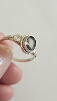 très jolie bague argent et quartz mystique  gr 58