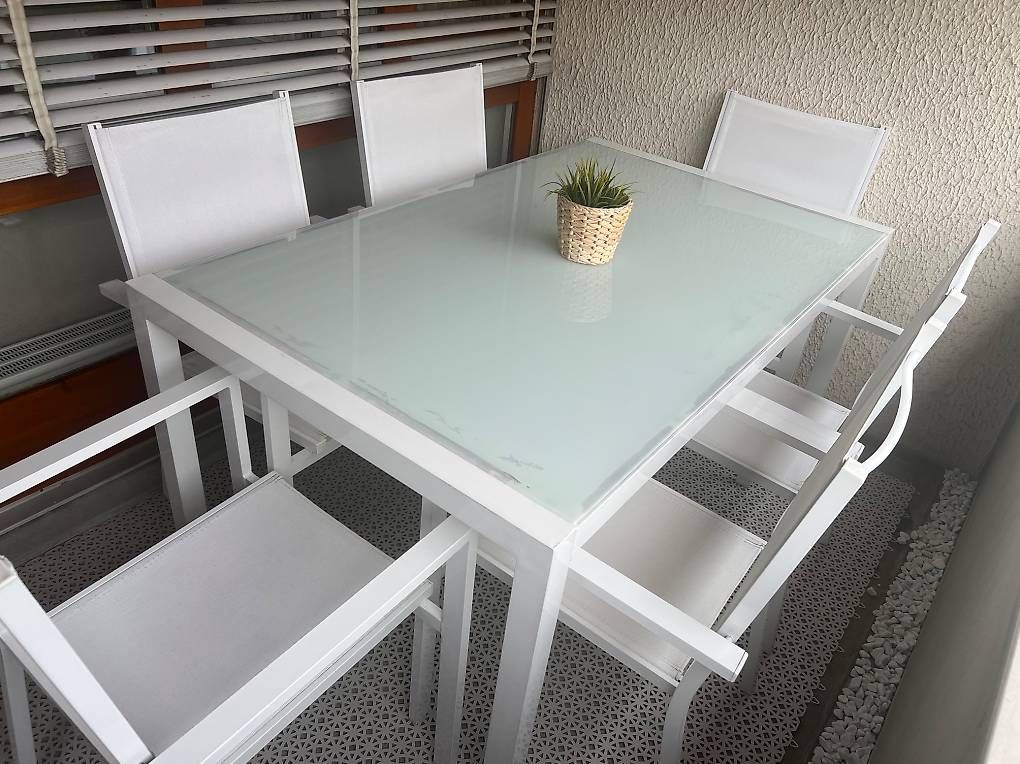 Set di tavolo e panche: Gartenmöbel set mit 6stühle – Usato da  venduto da