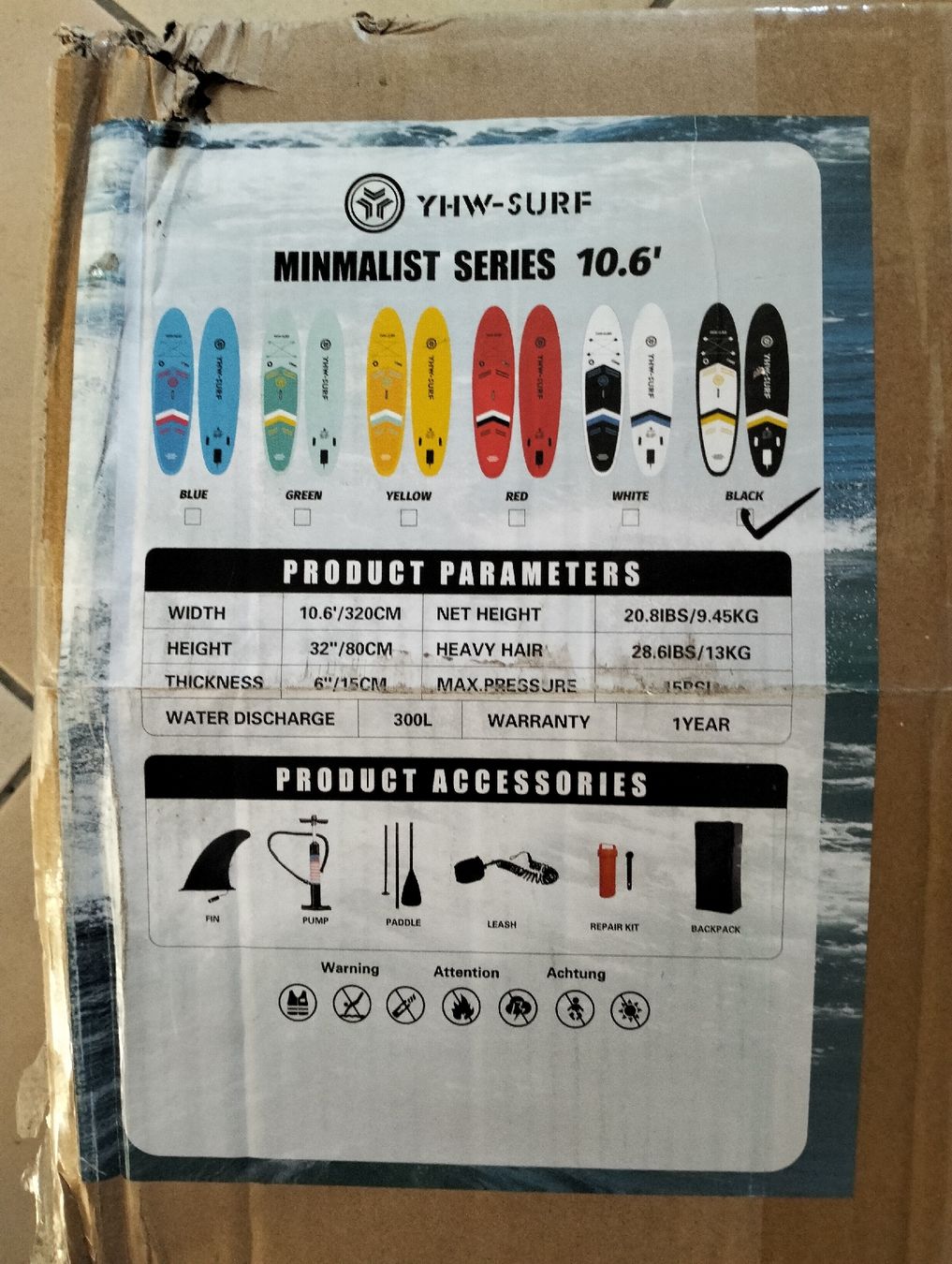 Tavole da surf e di nuoto: YHW-Surf minimalist 10.6' – Nuovo e nell'imballaggio originale da Ossingen venduto da Challenger74