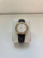 Montre Bulova Quartz - Acier & Doré, Cuir Noir, Date