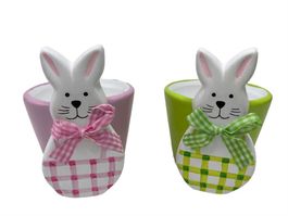 Übertopf Hase / Osterdeko 10cm grün