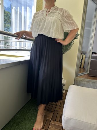 Zweiteiler Bluse mit Rock Gr XL