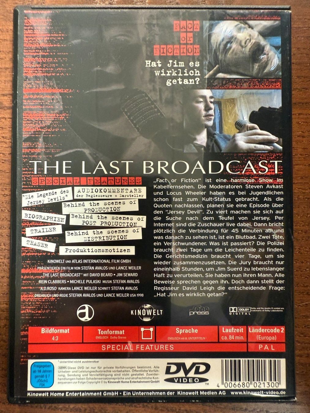 Tutti i DVDs: The Last Broadcast – Usato da Zürich venduto da FilmFreunde 1
