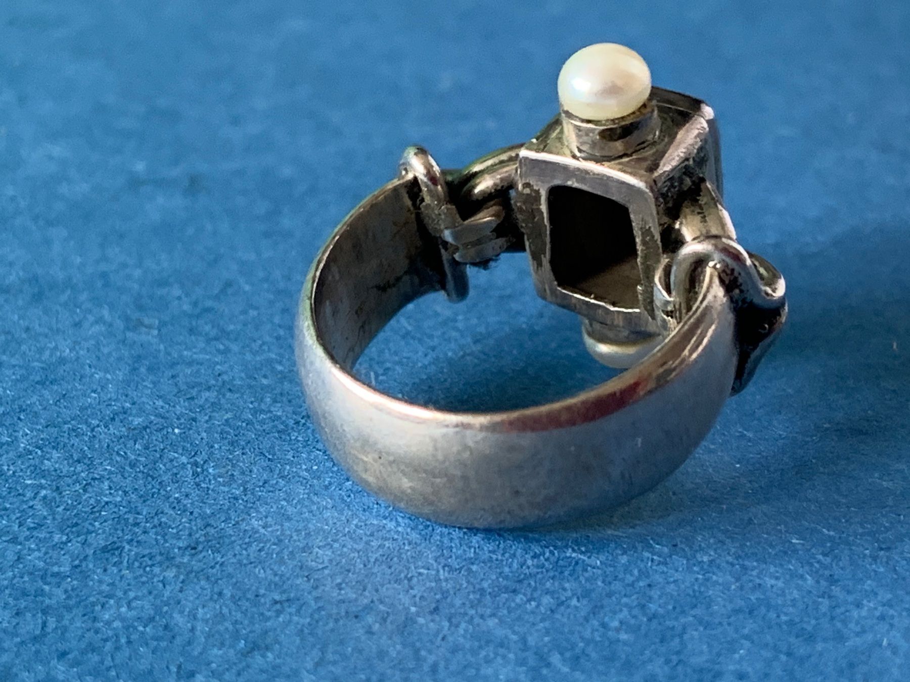 Ringe: Silberring burgunder Perlen (47/15) – Gebraucht aus Laufen von Bellebellezza 5
