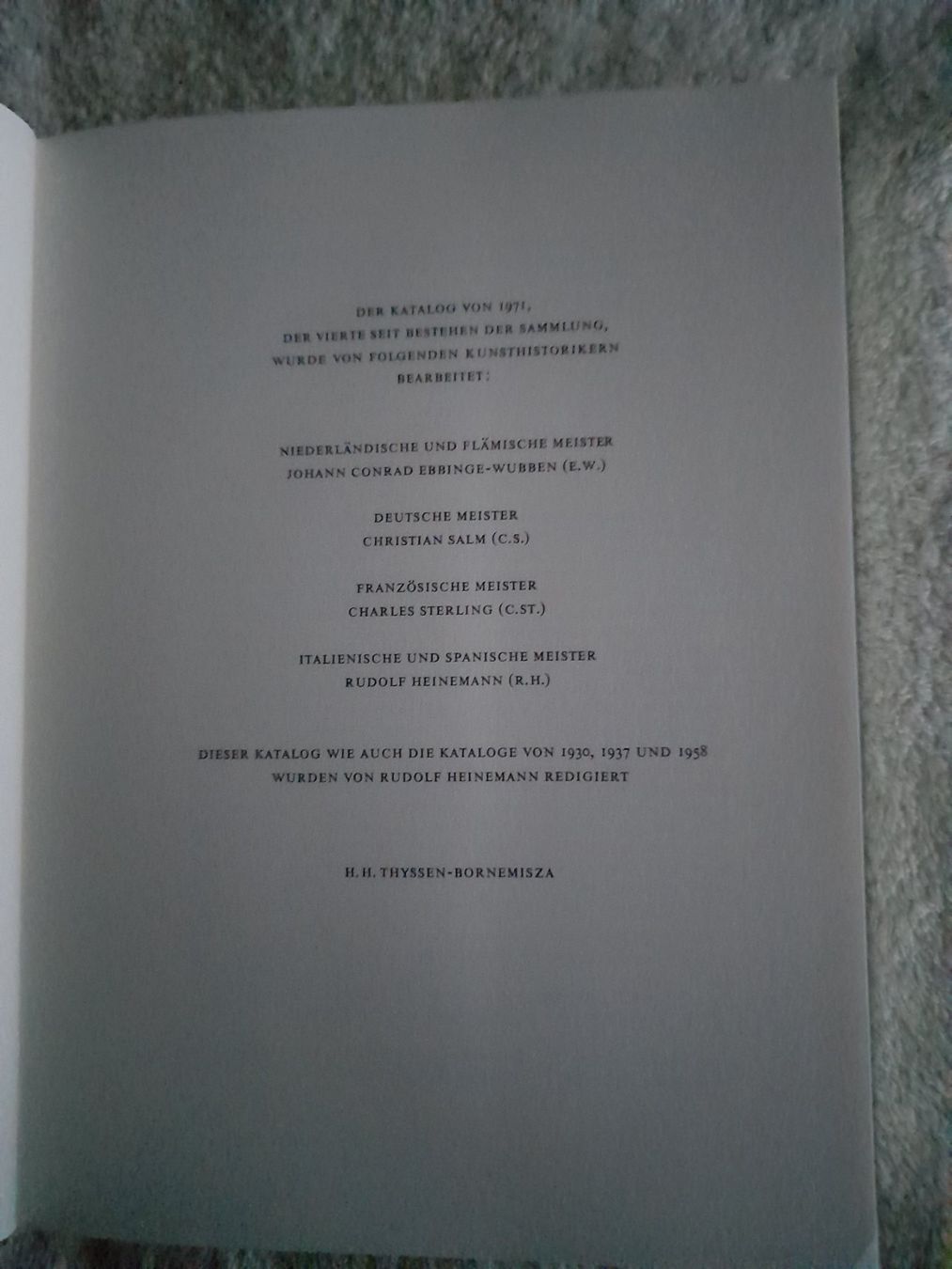 Libri: SAMMLUNG THYSSEN BORNEMISZA - Verzeichnis der Gemälde - Text – Usato da Cademario venduto da gia_5q8y 3