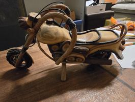 Holz Harley DavidsonMotorrad Modell Handarbeit Deko (D)