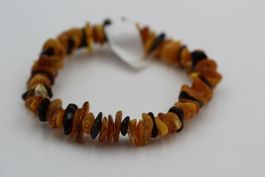 Bernstein Splitterarmband mit Gummizug Bernsteinarmband