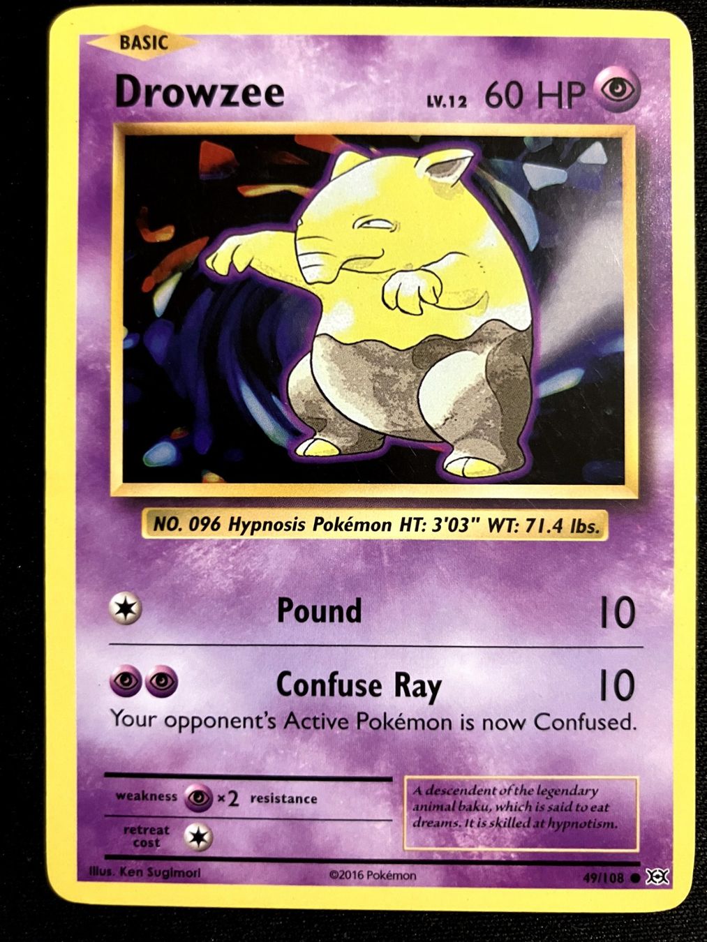 Pokémon Carte collezionabili: Pokemon Drowzee - Evolutions 49/108 - English – Usato da Bern venduto da Big_GS