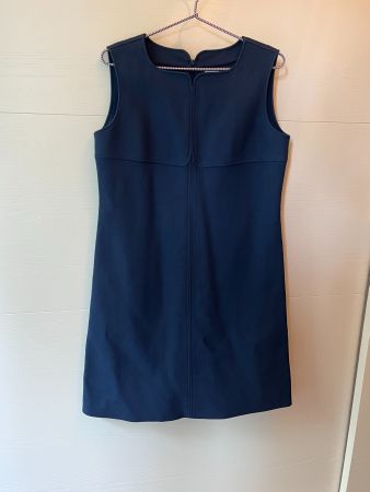 Courrèges Etui-Kleid, marineblau, Grösse 42, Top Zustand!