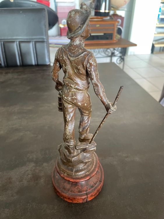 Ancienne Sculpture Le Mineur en Régule Kaufen auf Ricardo