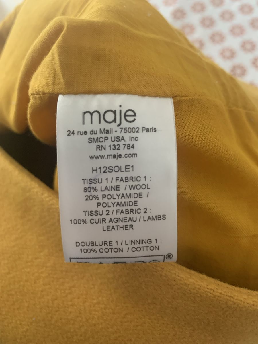 Maje Gonne: MAJE mustard wool skirt XS/34 – Usato da Zürich venduto da Angela_Fashion_Lover 6