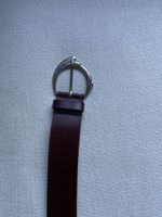 Schöner Vintage Ledergürtel, bordeauxrot, Grösse 115 cm
