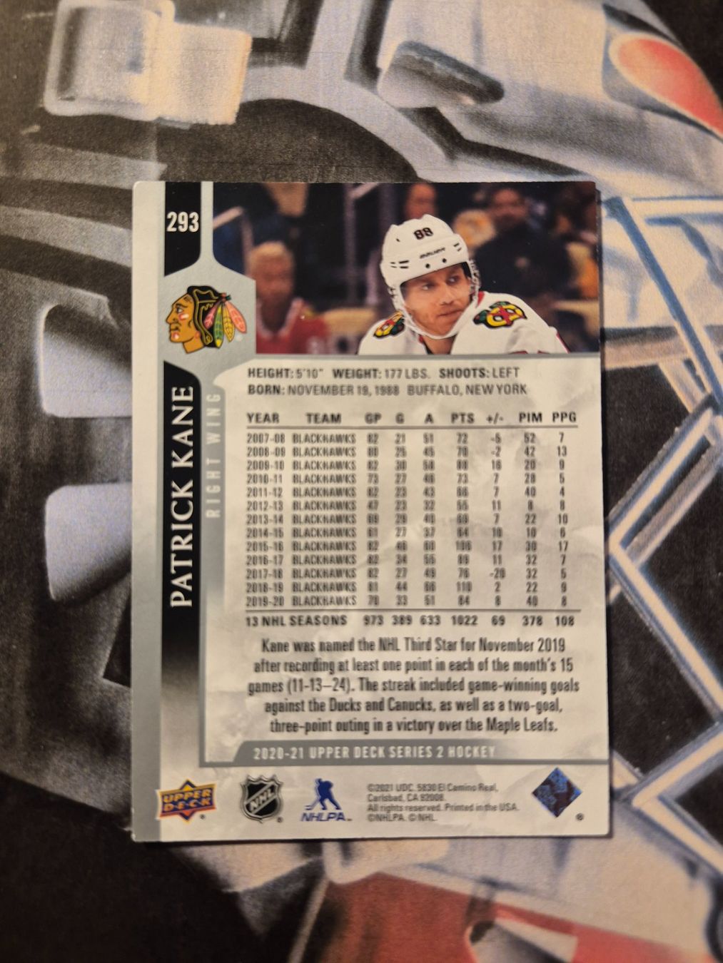 NHL Carte collezionabili: NHL Patrick Kane Chicago Blackhawks – Usato da Treiten venduto da Sauber73 1