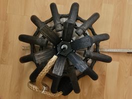 "Rustikale" Holz-Deckenlampe neu