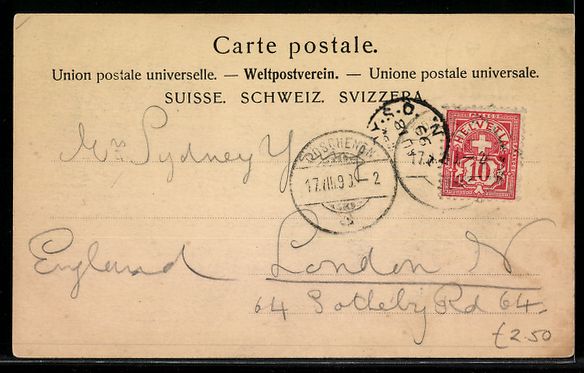 Cartoline postali: Goeschenen, Eisenbahnbrücke mit Lokomot – Usato da Berlin venduto da bartko-reher 1