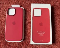 iPhone 13 Pro Max Silicone Case MagSafe rot neu
