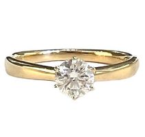 0.50ct. D/SI Halbkaräter Solitärring, 750 Gelbgold: 4.350,-