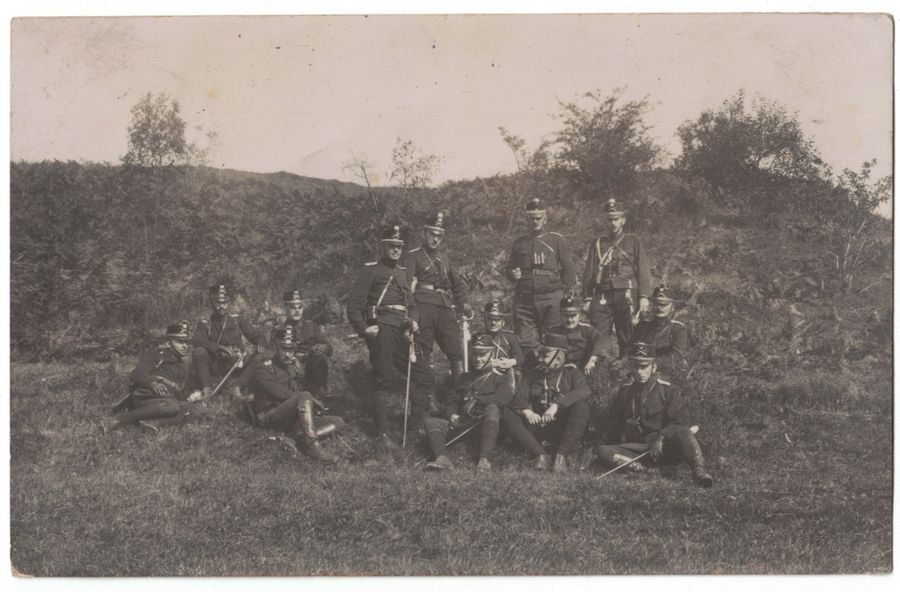 Cartoline postali: Soldaten machen Rast, datiert 1910, Bataillon 41 – Usato da Frauenfeld venduto da POML