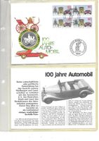 Numisbrief 100 Jahre Automobil 1986 Silber 999.9 15 Gramm