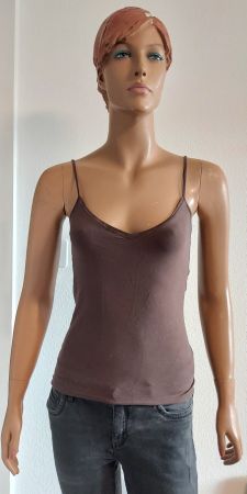 Braunes Mango Top Trägertop Gr. S