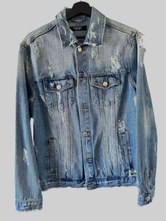 Distressed Denim Jacket - Size M