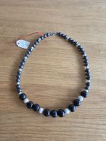 Kette aus Mix von Onyx, Hämatit, Friedensachat, neu