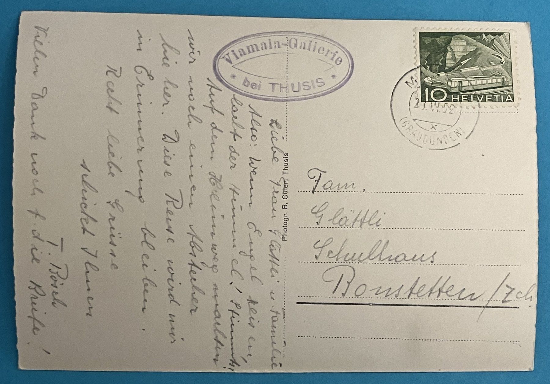 Cartoline postali: VIAMALA BRÜCKE (411) – Usato da Oberwil BL venduto da SALOB 1
